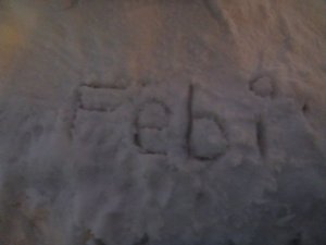 my name on the snow